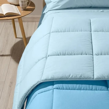 Trapunta matrimoniale invernale Caleffi art.Bicolor colore acquamarina