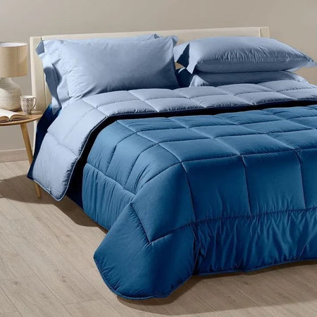 Trapunta singola invernale Caleffi art.Bicolor colore avio