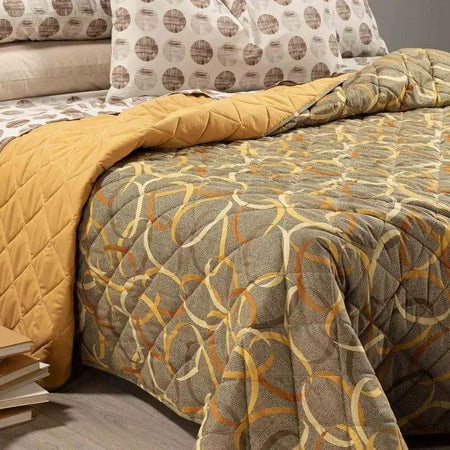 Trapunta matrimoniale invernale Caleffi art.Ballon colore ambra