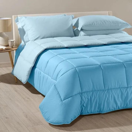 Trapunta singola invernale Caleffi art.Bicolor colore acquamarina