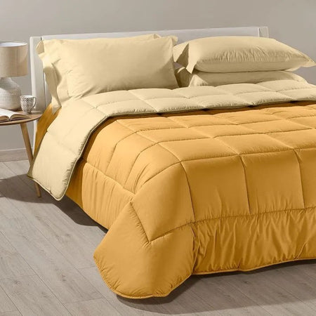 Trapunta matrimoniale invernale Caleffi art.Bicolor colore giallo sole