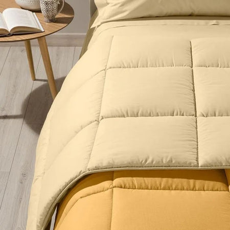 Trapunta matrimoniale invernale Caleffi art.Bicolor colore giallo sole