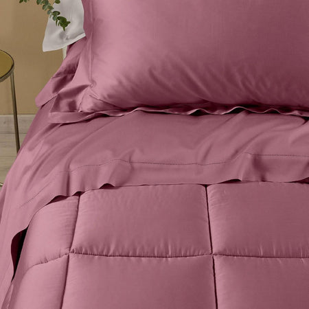 Trapunta matrimoniale invernale Caleffi art.Raso colore mauve