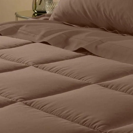 Trapunta matrimoniale invernale Caleffi art.Raso colore caffè