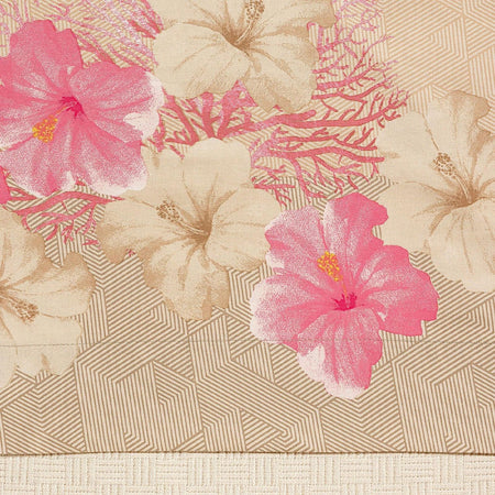 Completo lenzuola singolo Caleffi art.Polinesia colore rosa