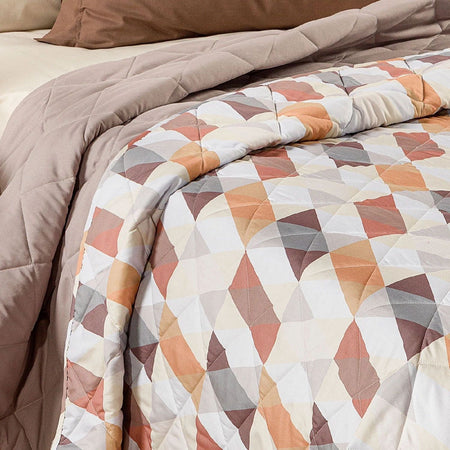 Copriletto trapuntato matrimoniale Caleffi art.Still colore ambra