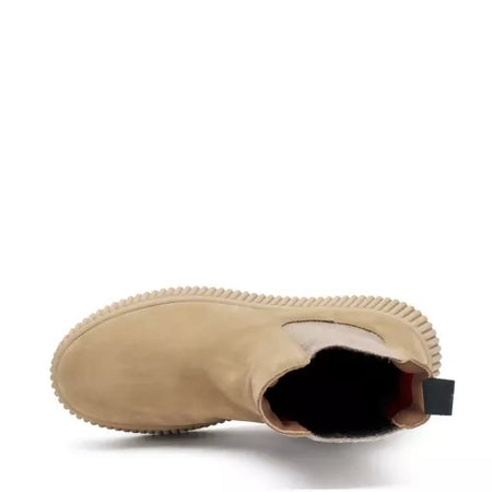 Frau Donna Beatles in pelle scamosciata suola scanalata