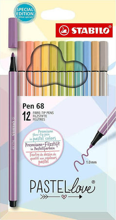 Stabilo Pennarello Premium - Stabilo Pen 68 - Pastellove Set - Astuccio Da 12 - Colori Assortiti Cancelleria e prodotti per ufficio/Penne matite scrittura e correzione/Marcatori ed evidenziatori/Pennarelli per disegno Cartoleria Deja Vu - Crotone, Commerciovirtuoso.it