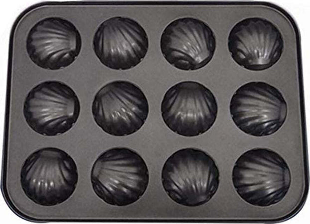 Stampo-Teglia-Vassoio-Antiaderente-12-Muffin-Cupcake-Dolci-Conchiglie