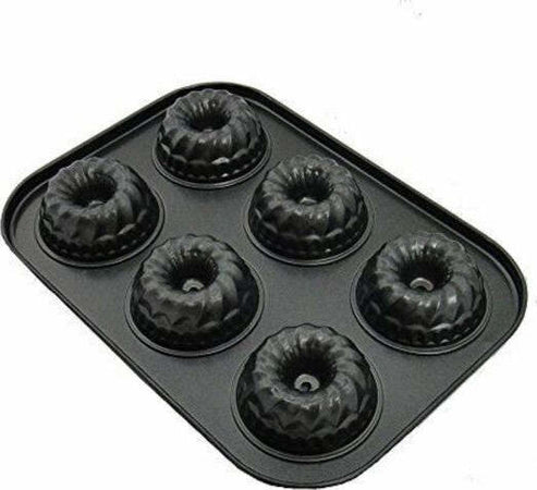 Stampo-Teglia-Vassoio-Antiaderente-6-Muffin-Cupcake-Dolci-Budino-Ciambelle