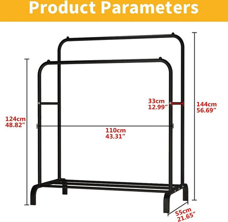 Stand Appendiabiti Da Terra Attaccapanni Abiti 150 X 110 X 57mm Doppio Tw608 Casa, arredamento e bricolage > Arredamento > Attaccapanni Trade Shop italia - Napoli, Commerciovirtuoso.it