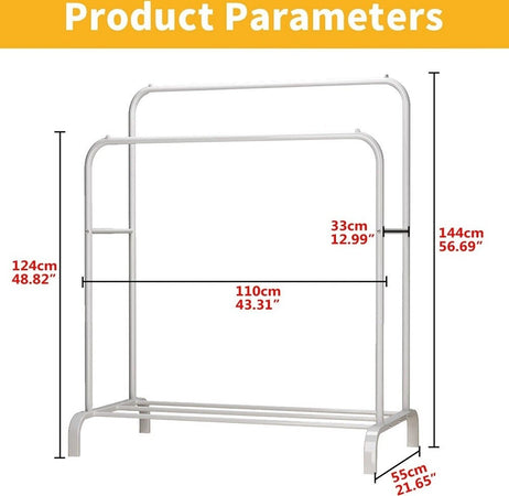 Stand Appendiabiti Da Terra Attaccapanni Abiti 150 X 110 X 57mm Doppio Tw608 Casa, arredamento e bricolage > Arredamento > Attaccapanni Trade Shop italia - Napoli, Commerciovirtuoso.it