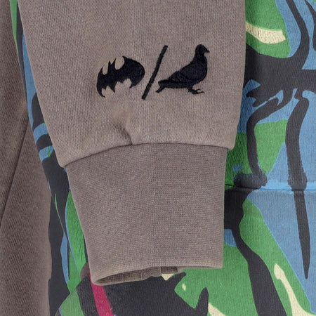 STAPLE-Felpa-Cappuccio-Uomo-Joker-Face-Hoodie-X-Batman-Charcoal-da-uomo