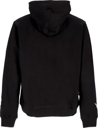 STAPLE-Felpa-Leggera-Cappuccio-Uomo-Flock-Logo-Hoodie-Black-da-uomo