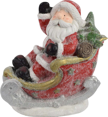 Statua Natalizia Babbo Natale con slitta in poliresina decorazione h 35 cm Casa e cucina/Decorazioni per interni/Addobbi e decorazioni per ricorrenze/Decorazioni natalizie/Schiaccianoci MagiediNatale.it - Altamura, Commerciovirtuoso.it