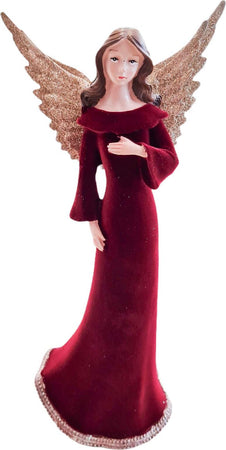 Statuetta Angelo con Abito in velluto Rosso decorazione natalizia h 29 cm Casa e cucina/Decorazioni per interni/Addobbi e decorazioni per ricorrenze/Decorazioni natalizie/Punte albero di Natale MagiediNatale.it - Altamura, Commerciovirtuoso.it