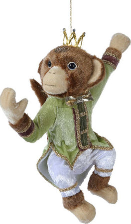 Statuetta con scimmie con corona decorazione per interno h 39 cm Casa e cucina/Decorazioni per interni/Addobbi e decorazioni per ricorrenze/Decorazioni natalizie/Schiaccianoci MagiediNatale.it - Altamura, Commerciovirtuoso.it