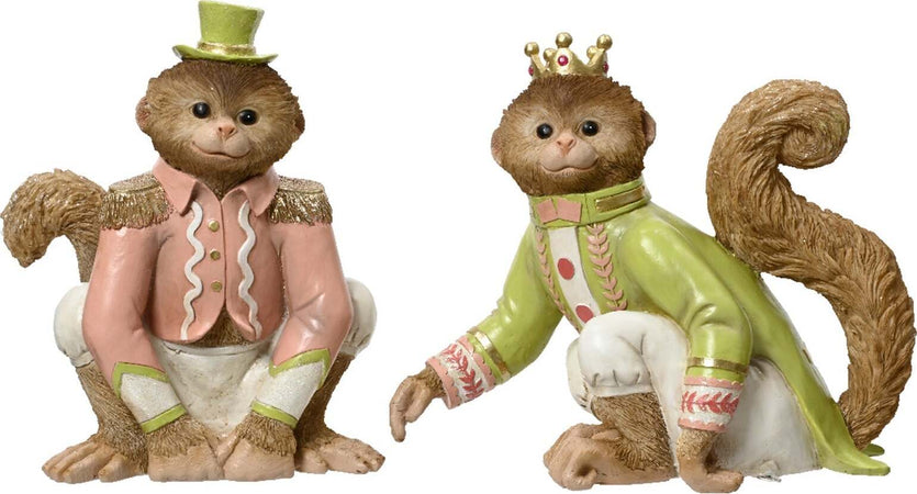 Statuetta con scimmie vestite da re e maggiordomo decorazione per interno e esterno Casa e cucina/Decorazioni per interni/Addobbi e decorazioni per ricorrenze/Decorazioni natalizie/Schiaccianoci MagiediNatale.it - Altamura, Commerciovirtuoso.it