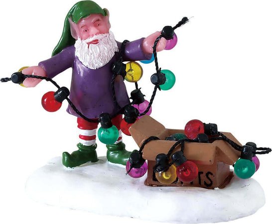 Statuetta dell'Elfo con le luci in resina decorazione per presepe villaggio di Natale Casa e cucina/Decorazioni per interni/Addobbi e decorazioni per ricorrenze/Decorazioni natalizie/Oggettistica MagiediNatale.it - Altamura, Commerciovirtuoso.it