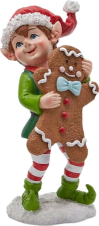 Statuetta di Elfo che trasporta un Biscotto di pan di zenzero, in poliresina da 17 cm Casa e cucina/Decorazioni per interni/Addobbi e decorazioni per ricorrenze/Decorazioni natalizie/Schiaccianoci MagiediNatale.it - Altamura, Commerciovirtuoso.it
