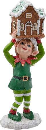 Statuetta di Elfo che trasporta una Casetta pan di zenzero da 24 cm Casa e cucina/Decorazioni per interni/Addobbi e decorazioni per ricorrenze/Decorazioni natalizie/Schiaccianoci MagiediNatale.it - Altamura, Commerciovirtuoso.it