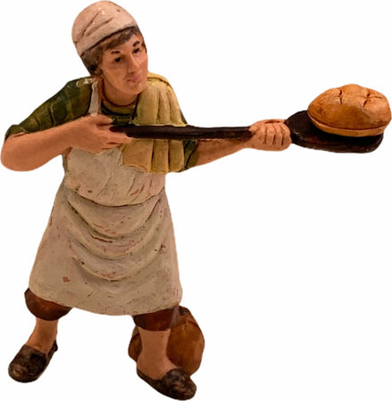 Statuetta per presepe natalizio panettiere che sforna il pane con una pala h 10 cm Casa e cucina/Decorazioni per interni/Addobbi e decorazioni per ricorrenze/Decorazioni natalizie/Presepi/Statuine e fondali per il presepe MagiediNatale.it - Altamura, Commerciovirtuoso.it