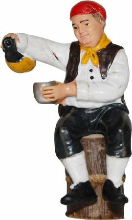 Statuetta per presepe natalizio uomo seduto con una fiasca e un bicchiere h10 cm Casa e cucina/Decorazioni per interni/Addobbi e decorazioni per ricorrenze/Decorazioni natalizie/Presepi/Statuine e fondali per il presepe MagiediNatale.it - Altamura, Commerciovirtuoso.it