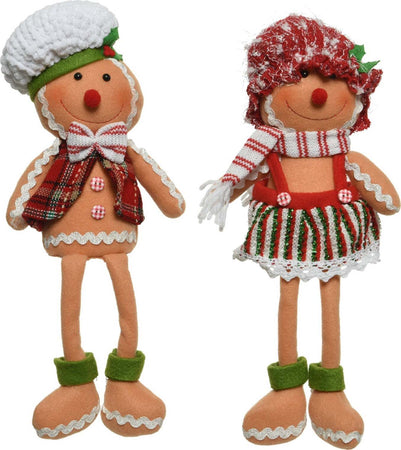 Statuetta pupazzi coppia di omini di pan di zenzero in poliestere decorazione h 32 cm Casa e cucina/Decorazioni per interni/Addobbi e decorazioni per ricorrenze/Decorazioni natalizie/Schiaccianoci MagiediNatale.it - Altamura, Commerciovirtuoso.it