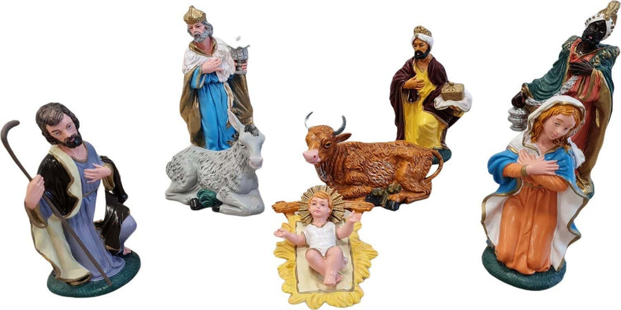 Statuette natività con 8 figure principali da 20 cm per presepe natalizio in plastica Casa e cucina/Decorazioni per interni/Addobbi e decorazioni per ricorrenze/Decorazioni natalizie/Presepi/Statuine e fondali per il presepe MagiediNatale.it - Altamura, Commerciovirtuoso.it