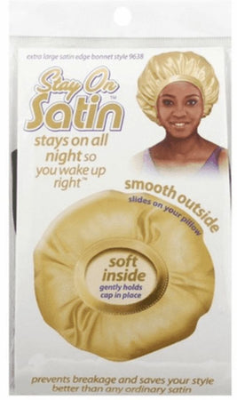 Stay on Satin Extra Large Super Wrap Cap Cuffietta per Capelli per Doccia Cuffia in Raso Ideale per Capelli Crespi