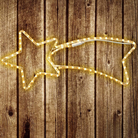 Stella cometa con tubo a Led Luce Calda decorazione natalizia da esterno 64 cm Casa e cucina/Decorazioni per interni/Addobbi e decorazioni per ricorrenze/Decorazioni natalizie/Luci natalizie/Catene luminose per esterni MagiediNatale.it - Altamura, Commerciovirtuoso.it