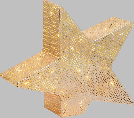 Stella inclinata color champagne con led bianco caldo decorazione natalizia h 33 cm Casa e cucina/Decorazioni per interni/Addobbi e decorazioni per ricorrenze/Decorazioni natalizie/Luci natalizie/Catene luminose per esterni MagiediNatale.it - Altamura, Commerciovirtuoso.it