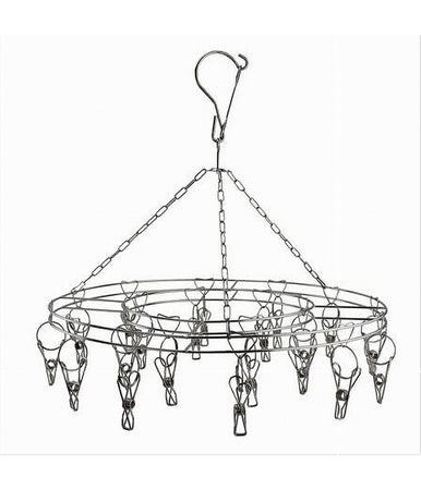 Stendibiancheria 20 Mollette Rotondo 36 Cm In Acciaio Stendino Biancheria 10464