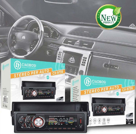 Stereo Auto Autoradio Lettore Mp3 Bluetooth Aux Usb Orologio Telecomando Cx-9736 Elettronica/Elettronica per veicoli/Elettronica per auto/Sistemi audio/Autoradio Trade Shop italia - Napoli, Commerciovirtuoso.it