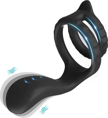 Anello Vibrante in Silicone Nero per Coppie – USB Ricaricabile, Waterproof e Silenzioso colore nero