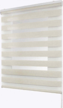 STOR-PLANET---DUOLUX---TENDA-A-RULLO-SEMIFILTRANTE-CON-FRANGE-TRASPARENTI-COLORE-LINO---100X250CM