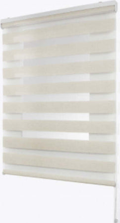 STOR-PLANET---DUOLUX---TENDA-A-RULLO-SEMIFILTRANTE-CON-FRANGE-TRASPARENTI-COLORE-LINO---120X250cm