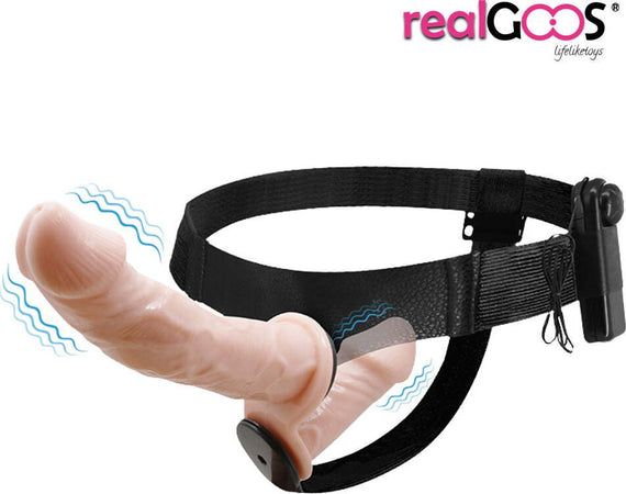 Strap On Fallo Realistico Doppio Interno Esterno Per Lei Da Donna Indossabile Con Vibrazione Realgoos® Salute e cura della persona/Erotismo e contraccezione/Sex toys/Strap-on Kondorama - Martinsicuro, Commerciovirtuoso.it