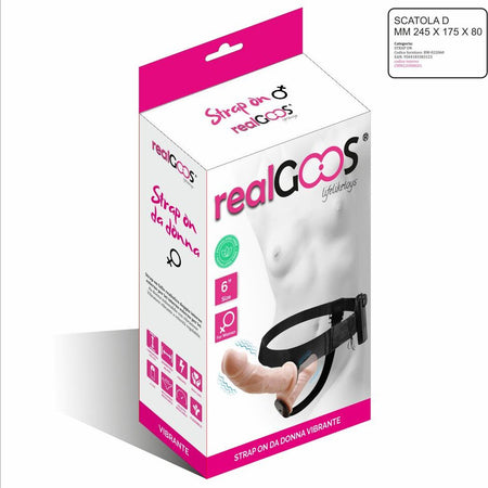 Strap On Fallo Realistico Doppio Interno Esterno Per Lei Da Donna Indossabile Con Vibrazione Realgoos® Salute e cura della persona/Erotismo e contraccezione/Sex toys/Strap-on Kondorama - Martinsicuro, Commerciovirtuoso.it