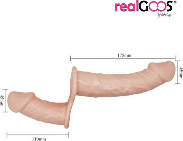 Strap On Fallo Realistico Doppio Interno Esterno Per Lei Da Donna Indossabile Con Vibrazione Realgoos® Salute e cura della persona/Erotismo e contraccezione/Sex toys/Strap-on Kondorama - Martinsicuro, Commerciovirtuoso.it
