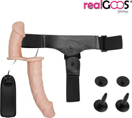 Strap On Fallo Realistico Doppio Interno Esterno Per Lei Da Donna Indossabile Con Vibrazione Realgoos® Salute e cura della persona/Erotismo e contraccezione/Sex toys/Strap-on Kondorama - Martinsicuro, Commerciovirtuoso.it
