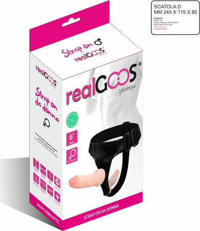 Strap On Fallo Realistico Doppio Interno Esterno per Lei Da Donna Indossabile Non Vibrante Realgoos® Salute e cura della persona/Erotismo e contraccezione/Sex toys/Strap-on Kondorama - Martinsicuro, Commerciovirtuoso.it