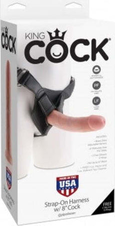 Strap On per Lei King Cock Strap-on Harness color Carne Fallo 20,3 cm Salute e cura della persona/Erotismo e contraccezione/Sex toys/Strap-on Kondorama - Martinsicuro, Commerciovirtuoso.it
