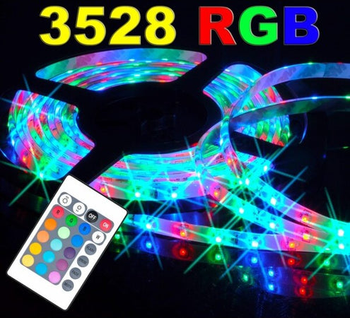 Striscia A Led Smd 3528 Rgb Ip65 5 Metri Bobina Con Alimentatore E Telecomando Illuminazione/Strisce LED Trade Shop italia - Napoli, Commerciovirtuoso.it