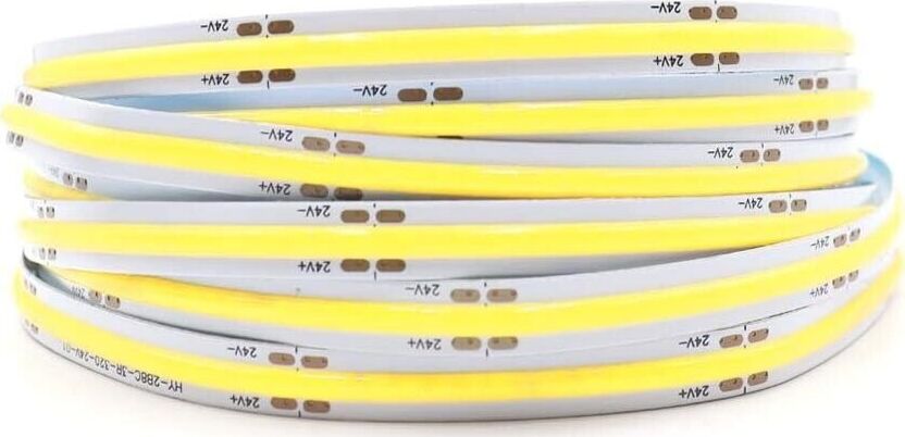 Striscia-Led-Cob-Luce-Bianca-Bobina-50-Metri-24-V-Strip-Smd-600-Watt-6500k-Universo