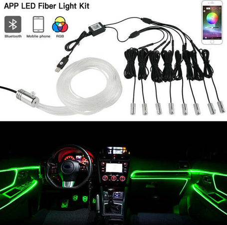 Striscia-Led-Fluorescente-Luci-Ambiente-Illuminazione-Auto-Con-App-Smartphone