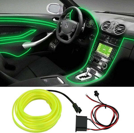 Striscia-Led-Fluorescente-Verde-Ws1181-Neon-12v-14w-Illuminazione-Interno-Auto