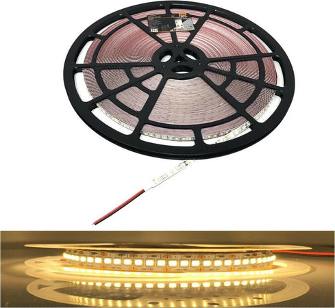 Striscia-Led-Luce-Calda-3000k-Strip-Adesiva-50-Mt-24v-Bobina-6000-Smd-2835-Universo
