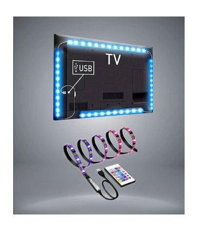 Striscia Led Retroilluminazione Tv Monitor Rgb Smd 5050 5 Mt Usb Dc5v 5050rgb-5v