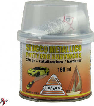 Stucco-metallico-per-carrozzeria-auto-bicomponente-con-catalizzatore-150/500-ml